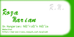 roza marian business card